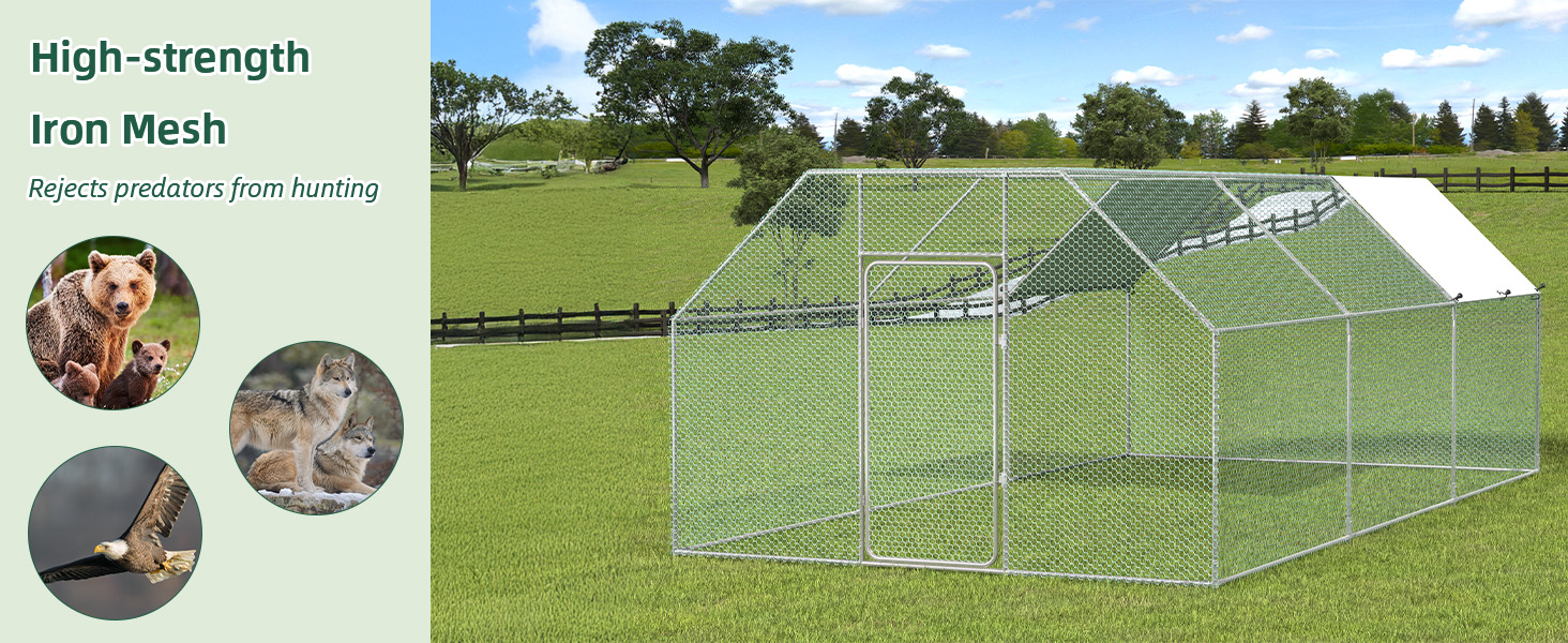 YODOLLA large walk-in chicken coop