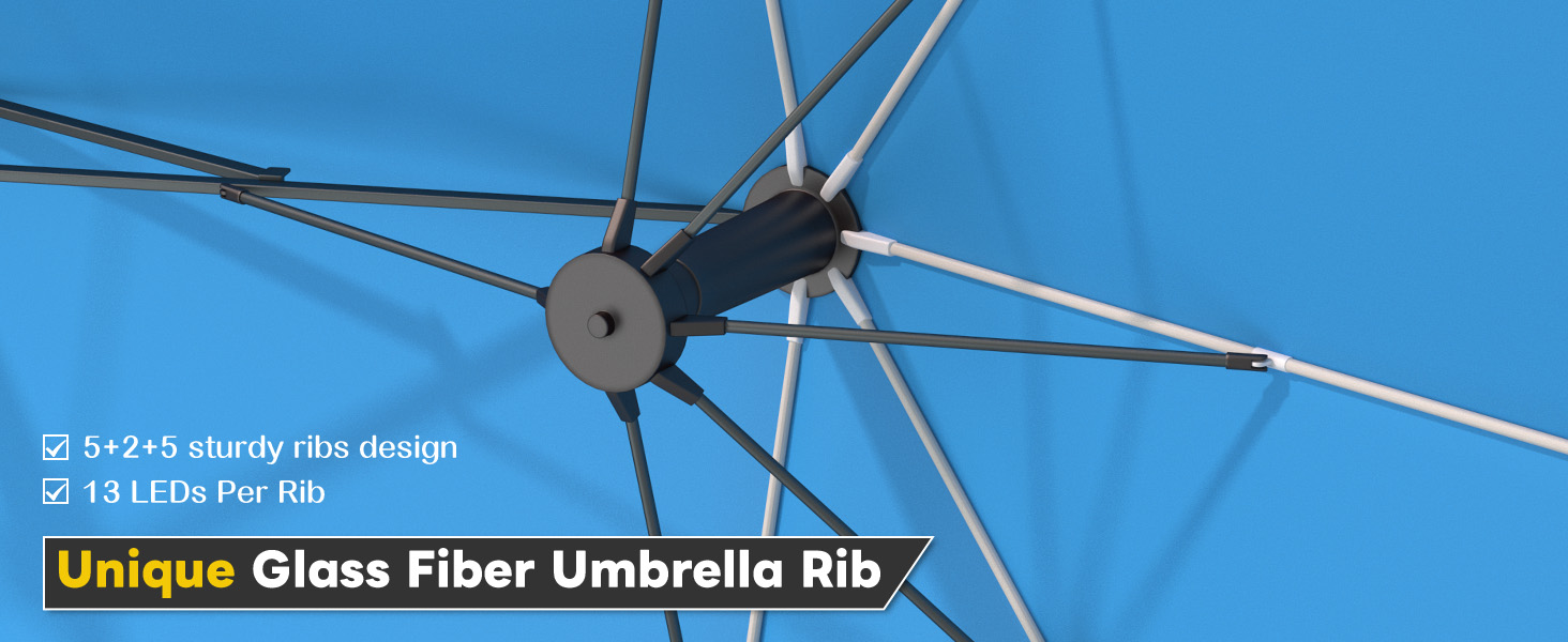 YODOLLA heavy duty patio umbrella windproof