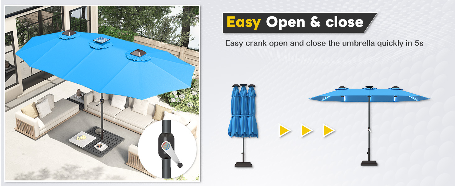 YODOLLA rectangular patio umbrella stylish