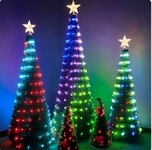 11.8 ft (3.6 m) Foldable Pine Artificial Christmas Tree with Green Wire