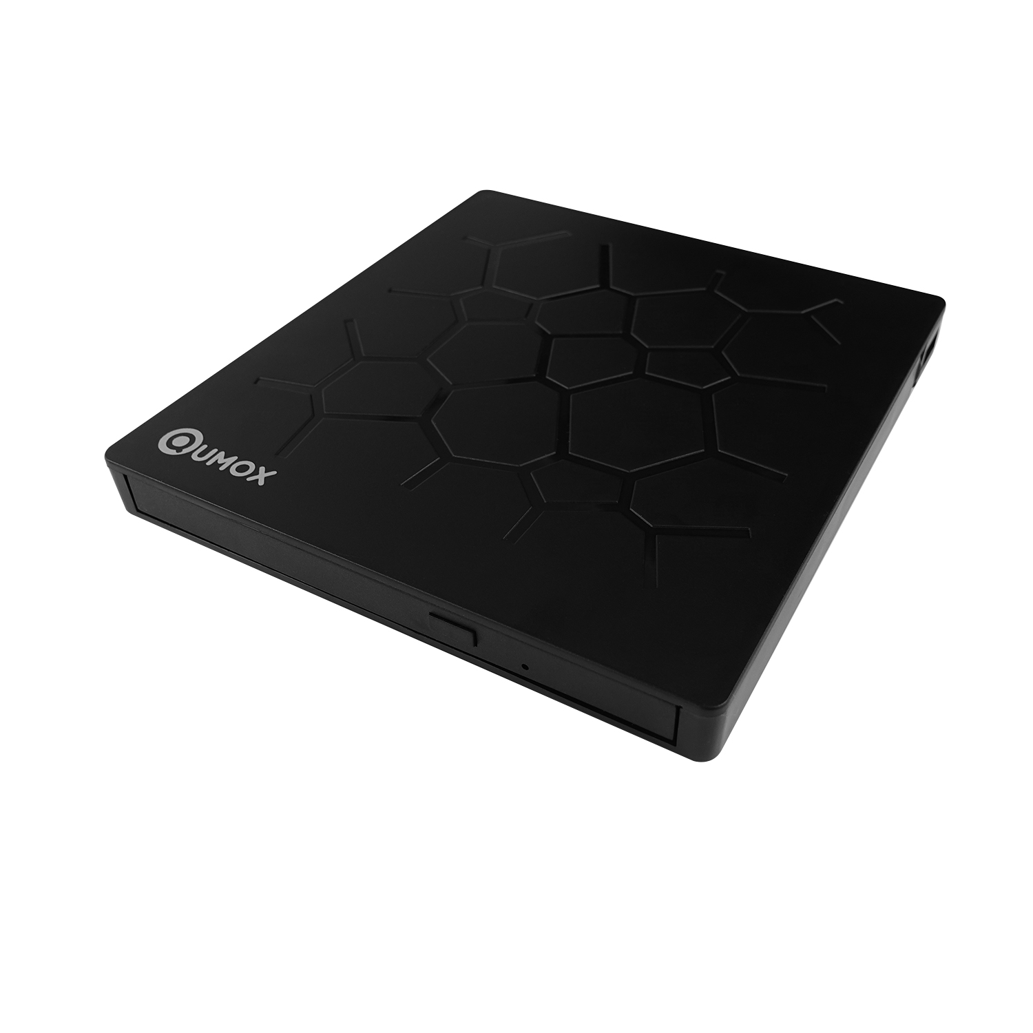 QUMOX External DVD/CD Writer USB 3.0 Player with 4 USB Ports and TF/SD Card Reader, Compatible with Windows/Mac/Linux