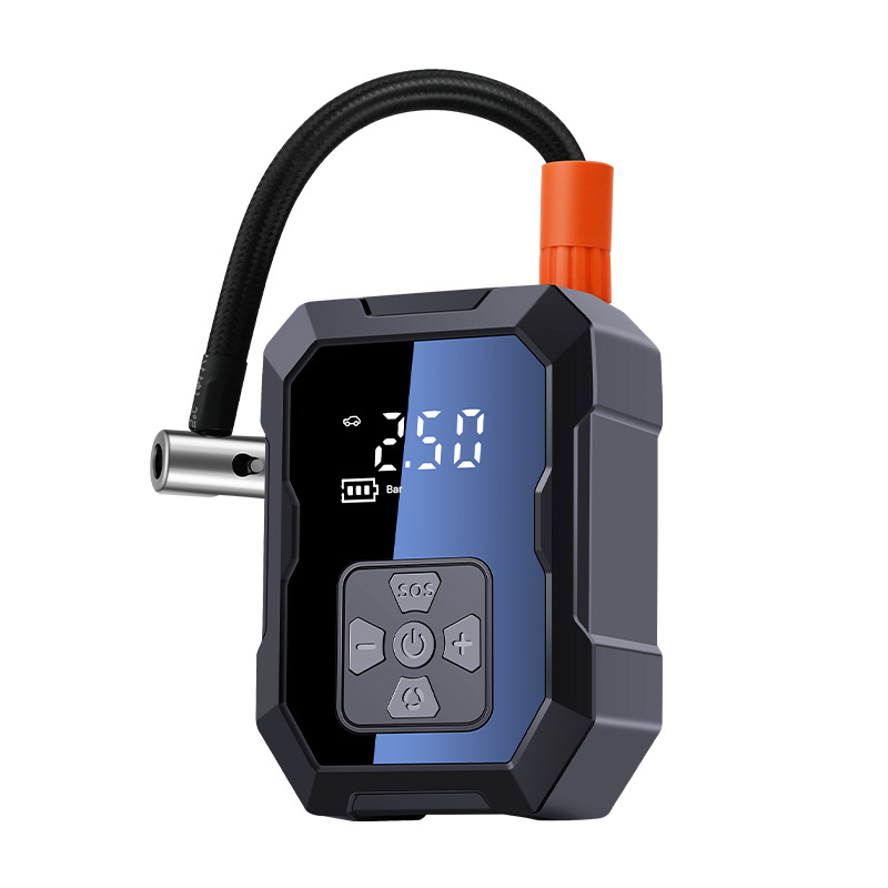 QUMOX Portable Air Compressor Tire Inflator – 4000mAh Rechargeable Cordless Air Pump for Car, Bike, Motorcycle, Ball & Sports Equipment with Digital Display and Auto Shut-Off