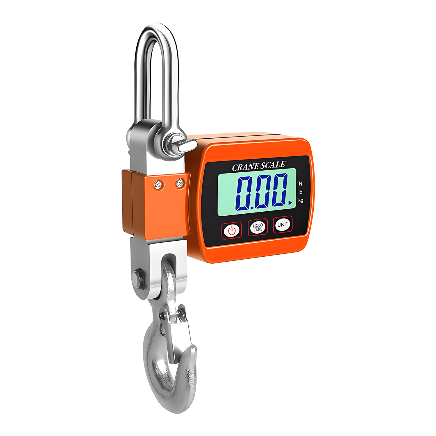 QUMOX Digital Crane Scale 500kg/1100lb – Heavy Duty Hanging Scale with LCD Display, Tare/Hold Function, Multiple Units (kg/lb/N) – Industrial Hook Scale for Warehouse, Farm, Factory Use