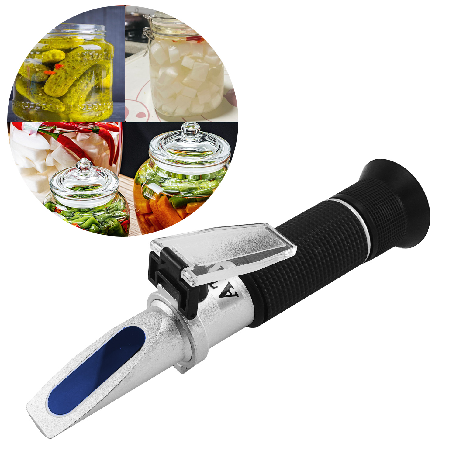 QUMOX 0–28% Salinity Refractometer with ATC, Optical Salt Meter for Sodium Chloride (NaCl) – Sea Water, Brine, Pickle, Food Processing – No Battery Needed, ±0.2% Accuracy