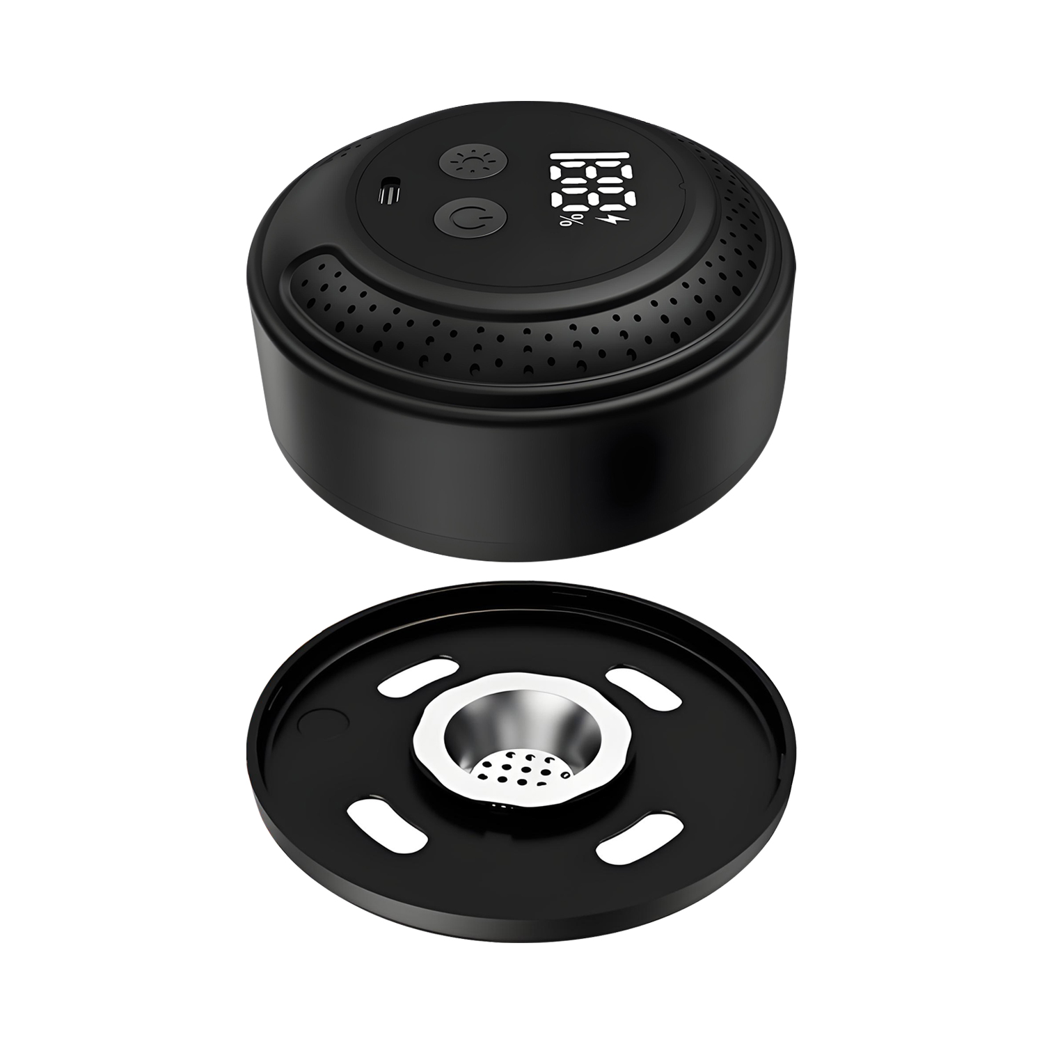QUMOX Electric Cocktail Smoker Kit with 6 Wood Chip Flavors – KZ-39 USB Rechargeable Whiskey Smoker with LED Ambient Light, One-Click Ignition, No Butane, for Bourbon, Cocktails, and Home Bar Use
