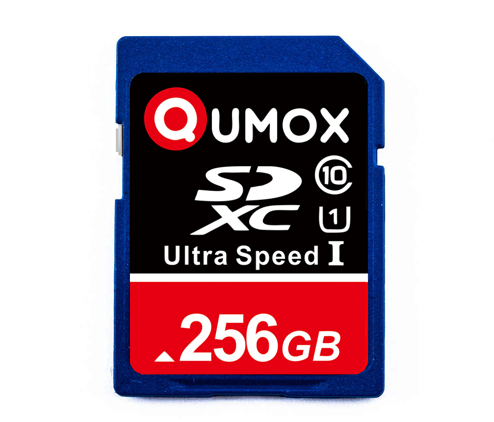 QUMOX 256GB SDXC UHS-I Class 10 Memory Card – Up to 80MB/s Read, 60MB/s Write – Ultra Speed SD Card for DSLR Cameras, Video, Gaming, Dash Cams, and 4K Full HD Recording