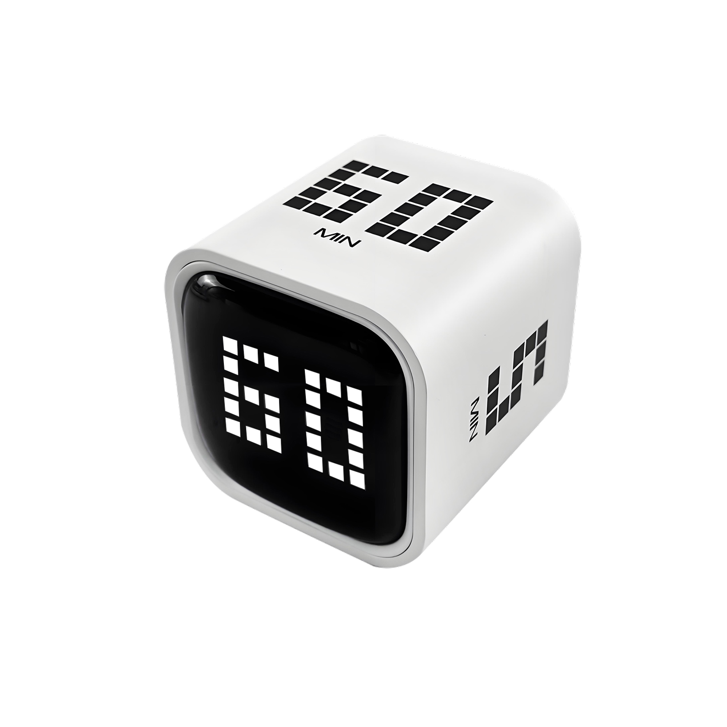 QUMOX Digital Cube Timer, Rechargeable Flip Timer with Gravity Sensor & Manual Mode, 5/10/30/60 Minute Countdown, USB-C, LED Display, Vibration & Sound Alerts for Study, Work, Cooking, Fitness