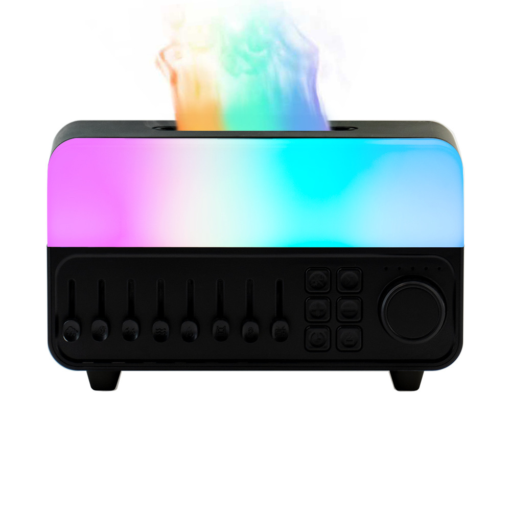 QUMOX A14 Aroma Diffuser with White Noise, 150ml Essential Oil Diffuser with Warm Ambient Light, 5-Hour Timer, USB Powered for Bedroom, Desk and Relaxation
