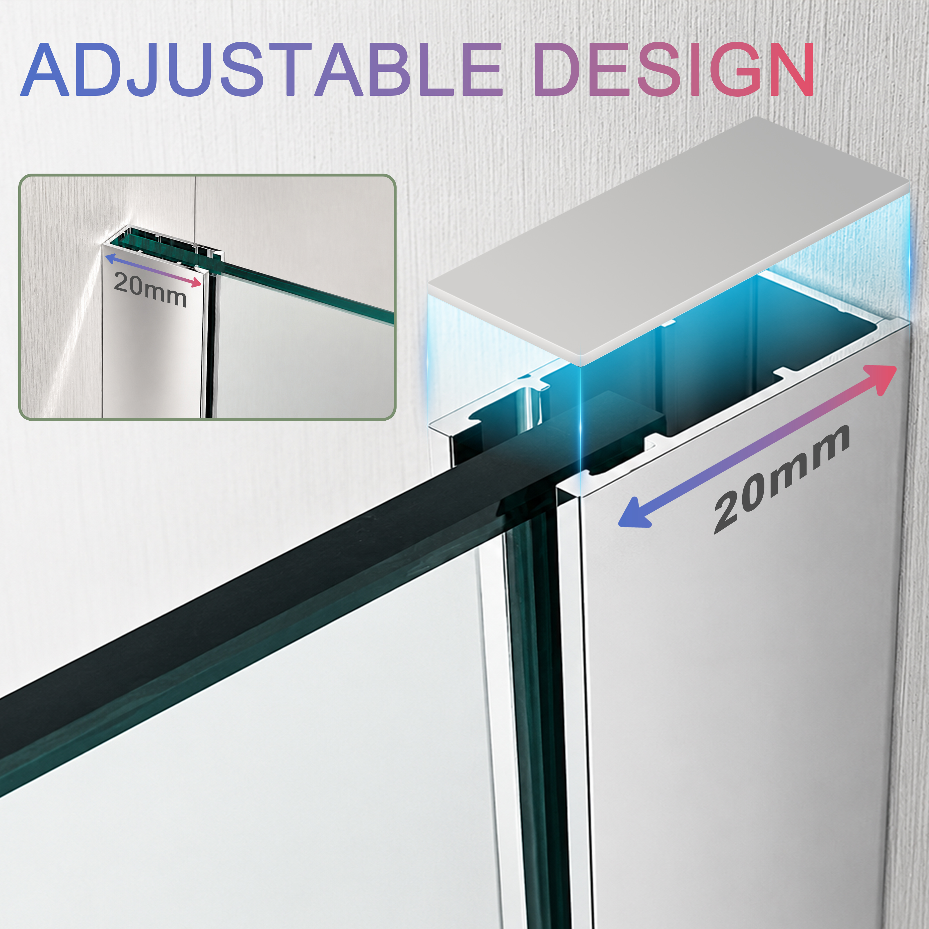 Smooth sliding shower door