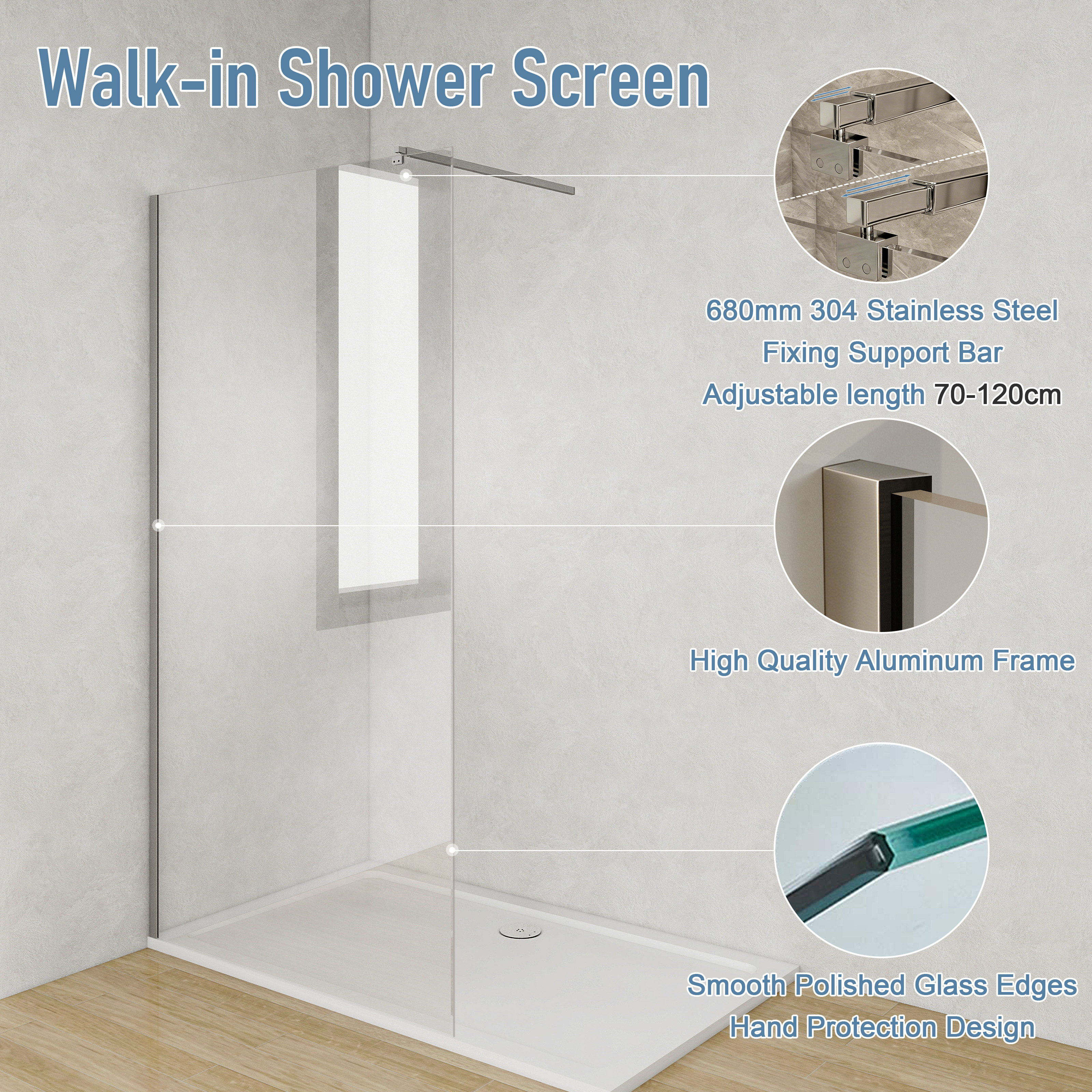 Shower enclosure seal detail