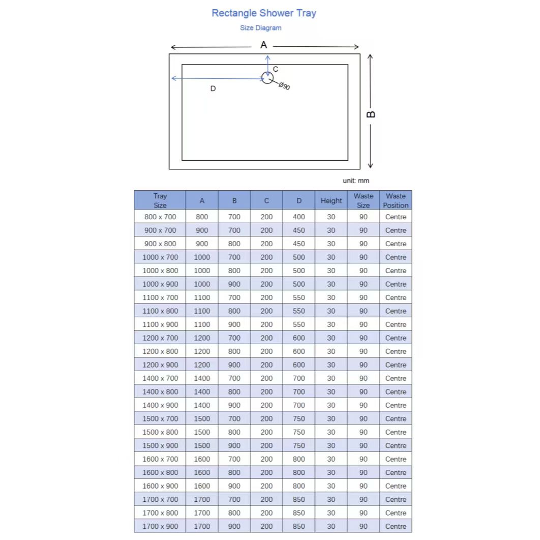 Clear shower glass panel