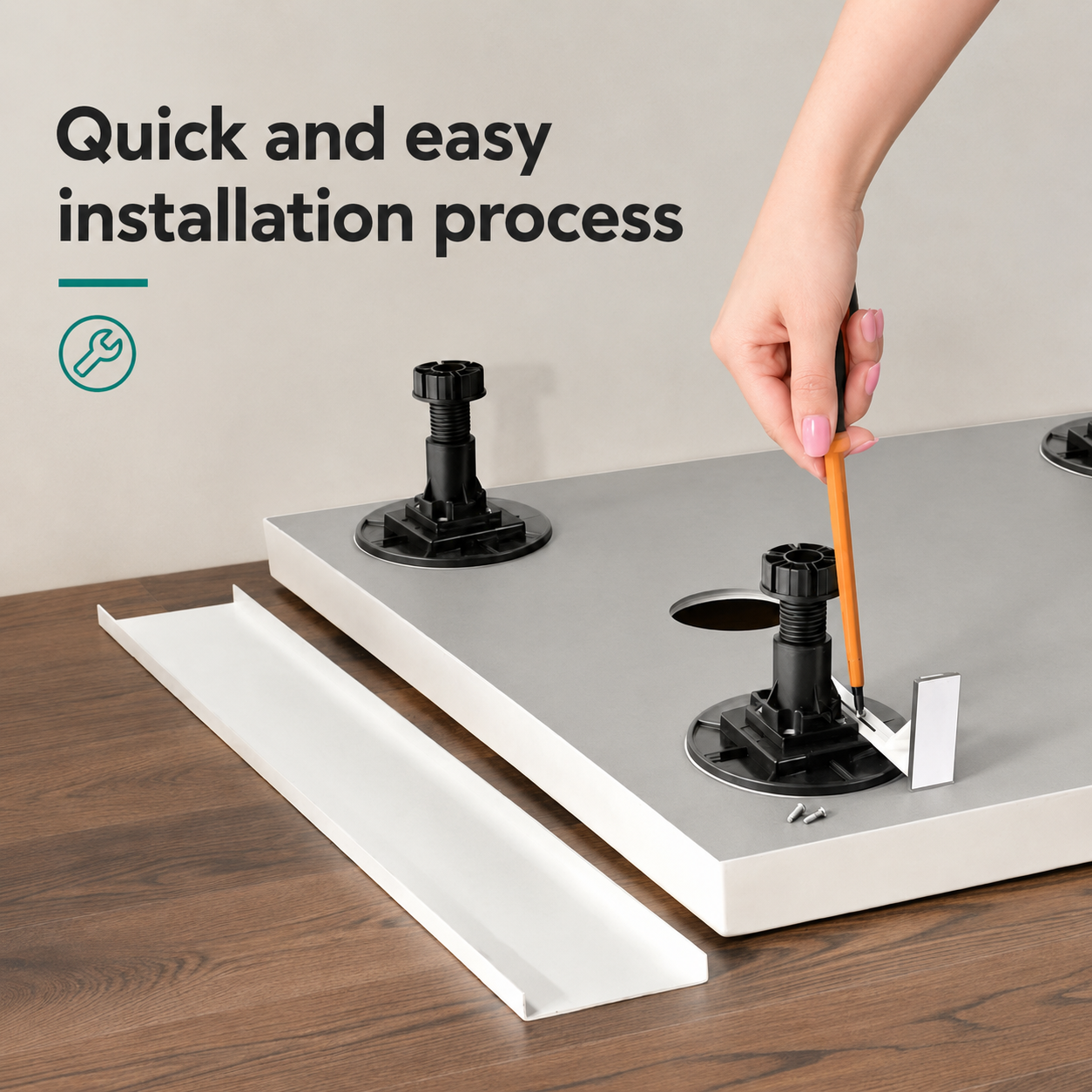 Stone resin shower tray quality details