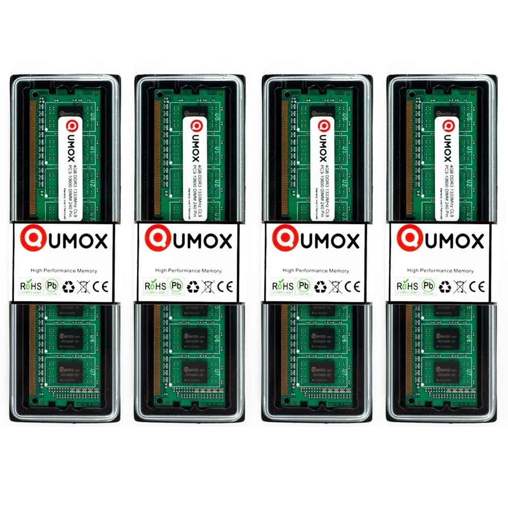 QUMOX 4GB 1600 DDR3 PC3-12800 DIMM PC3 Desktop RAM Memory 240pin CL11